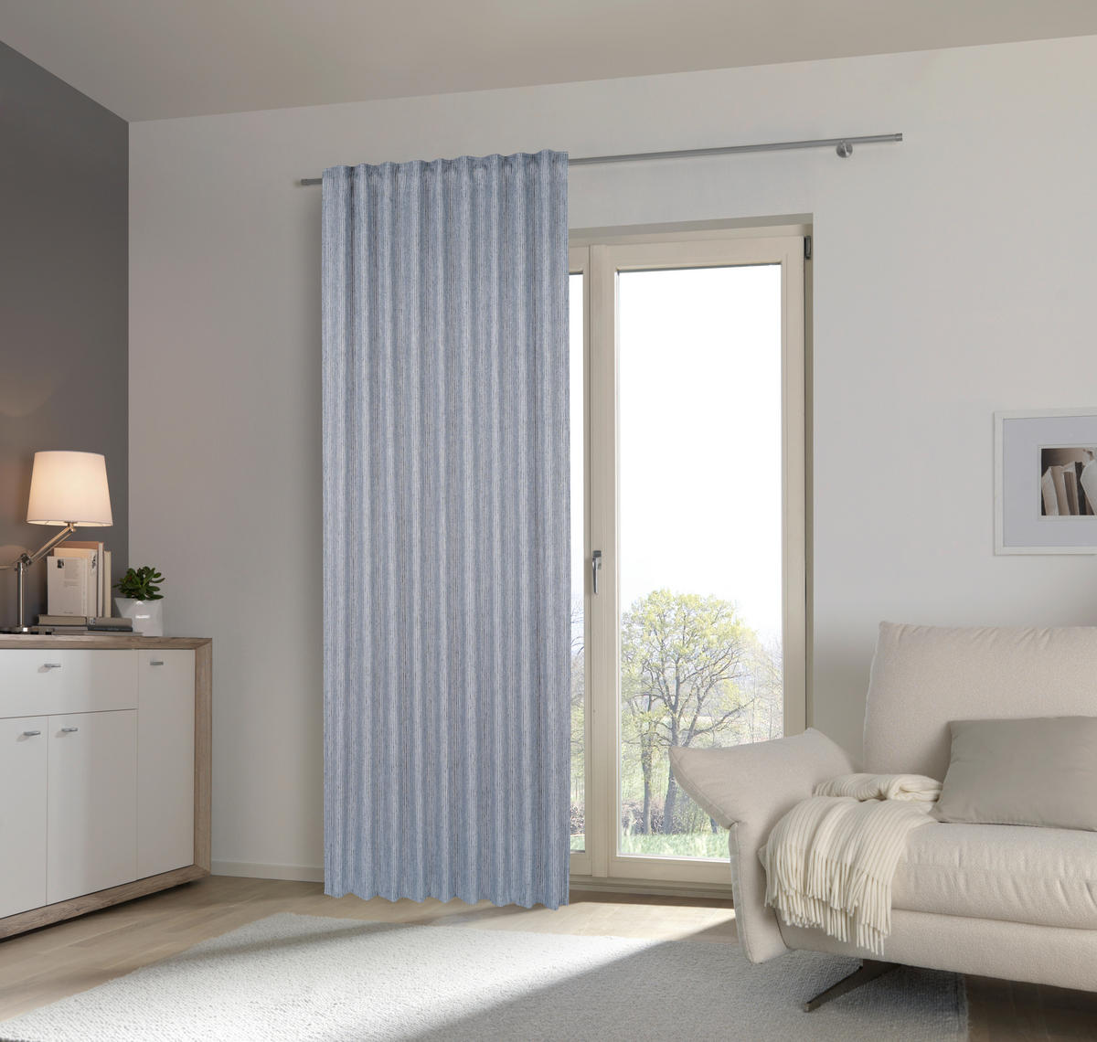 KOMBINIRANA ZAVESA  neprosojno   140/245 cm  - modra, Design, tekstil (140/245cm) - Esposa