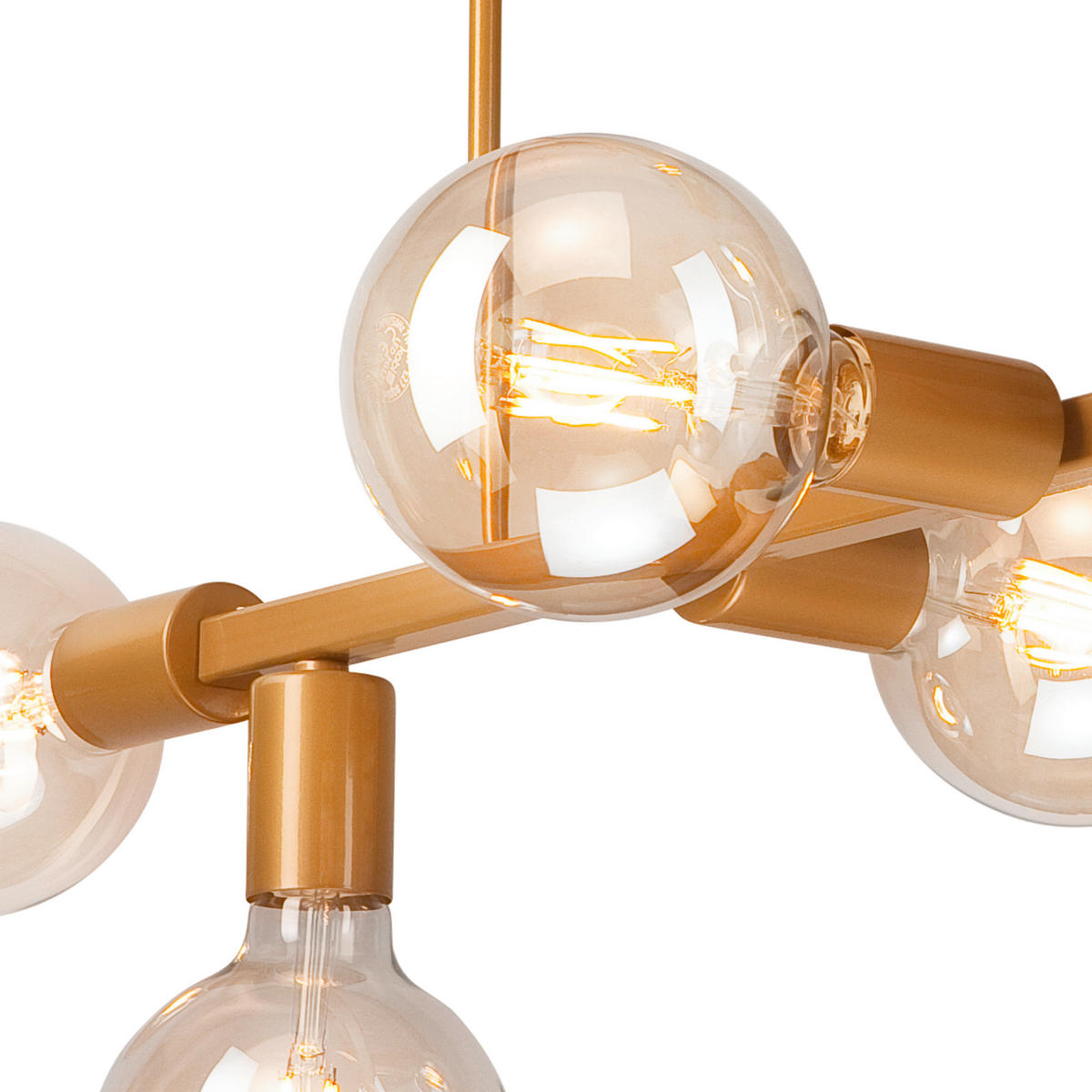 DECKENLEUCHTE    90/39/73 cm  - Goldfarben, Basics, Glas/Metall (90/39/73cm)