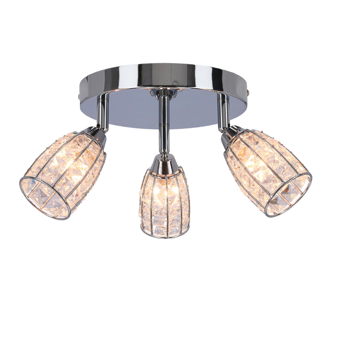 TAKLAMPA Shiba 30/30/16 cm  - kromfärg/transparent, Design, metall/glas (30/30/16cm)