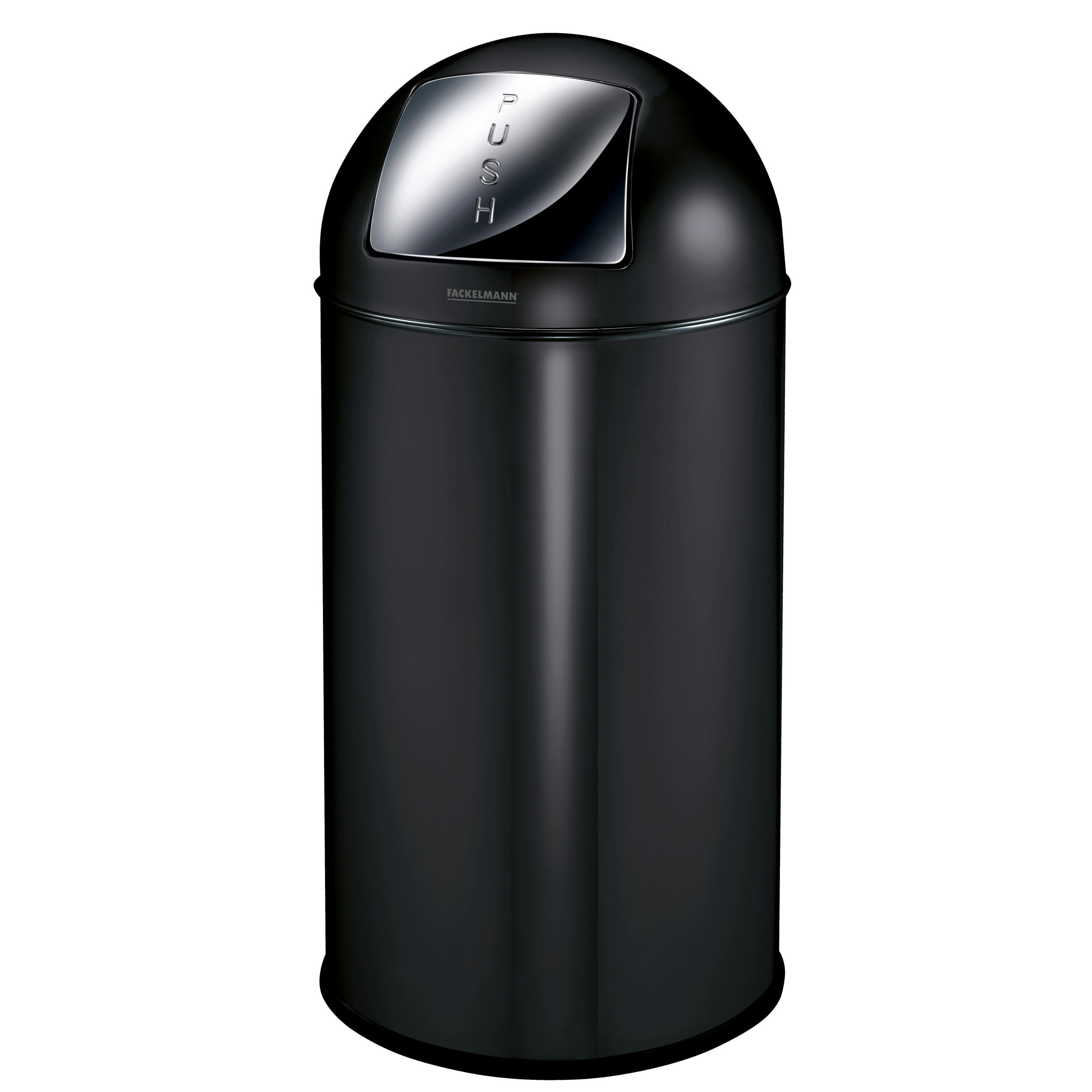 ABFALLEIMER Berlin 40 L  - Anthrazit/Schwarz, Basics, Kunststoff/Metall (38/38/73cm) - Fackelmann