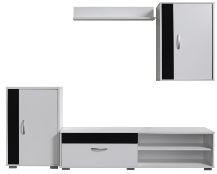 REGAL crna, bijela  drvni materijal  - bijela/crna, Design, drvni materijal/metal (150/35/190cm) - Ti'me