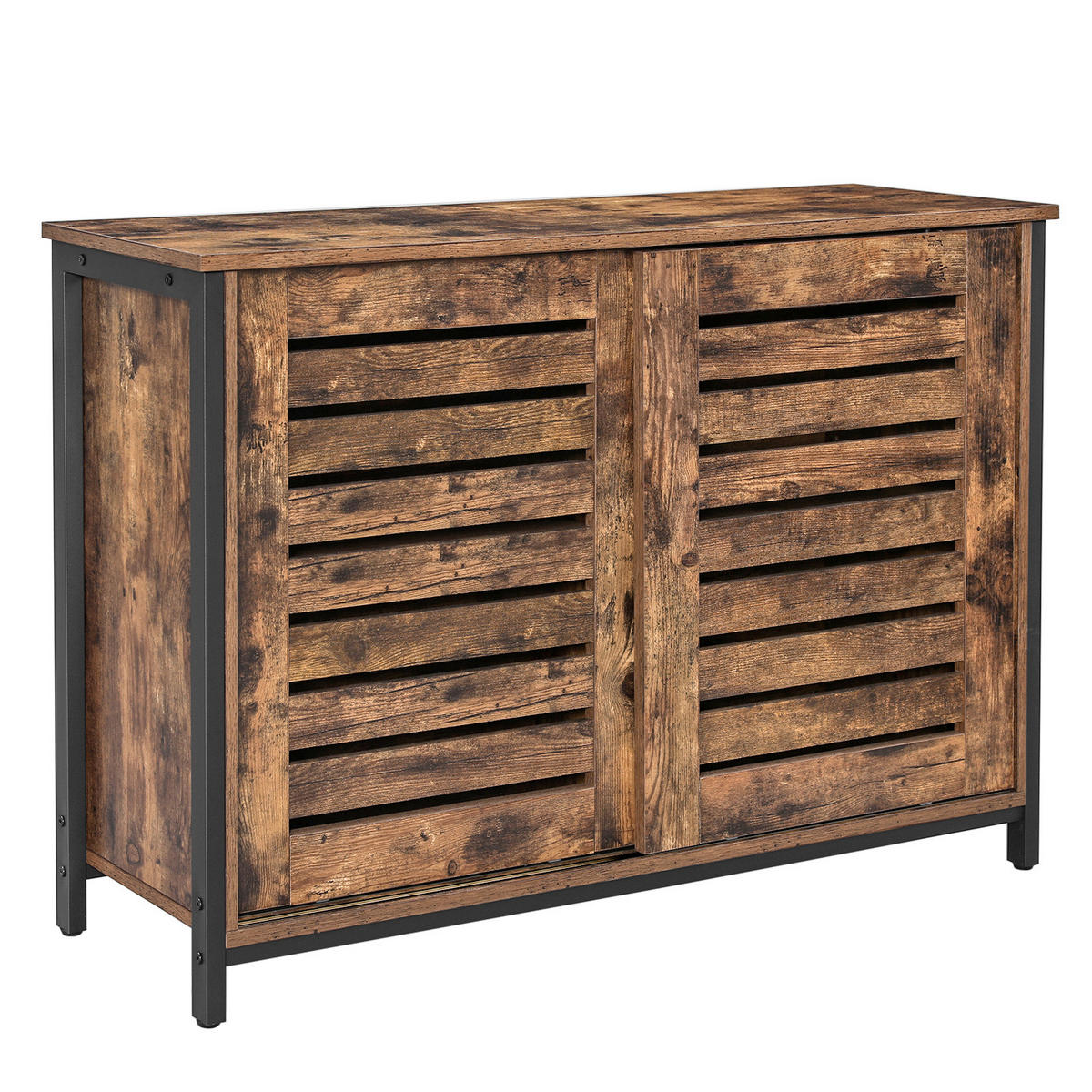 KOMMODE  in 100/70/35 cm  - Schwarz/Braun, Trend, Holzwerkstoff/Metall (100/70/35cm) - Boxxx