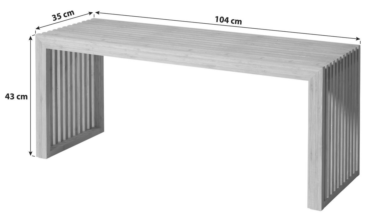 SITZBANK 104/43/35 cm Teakfarben Teakholz vollmassiv  - Teakfarben, KONVENTIONELL, Holz (104/43/35cm) - MID.YOU