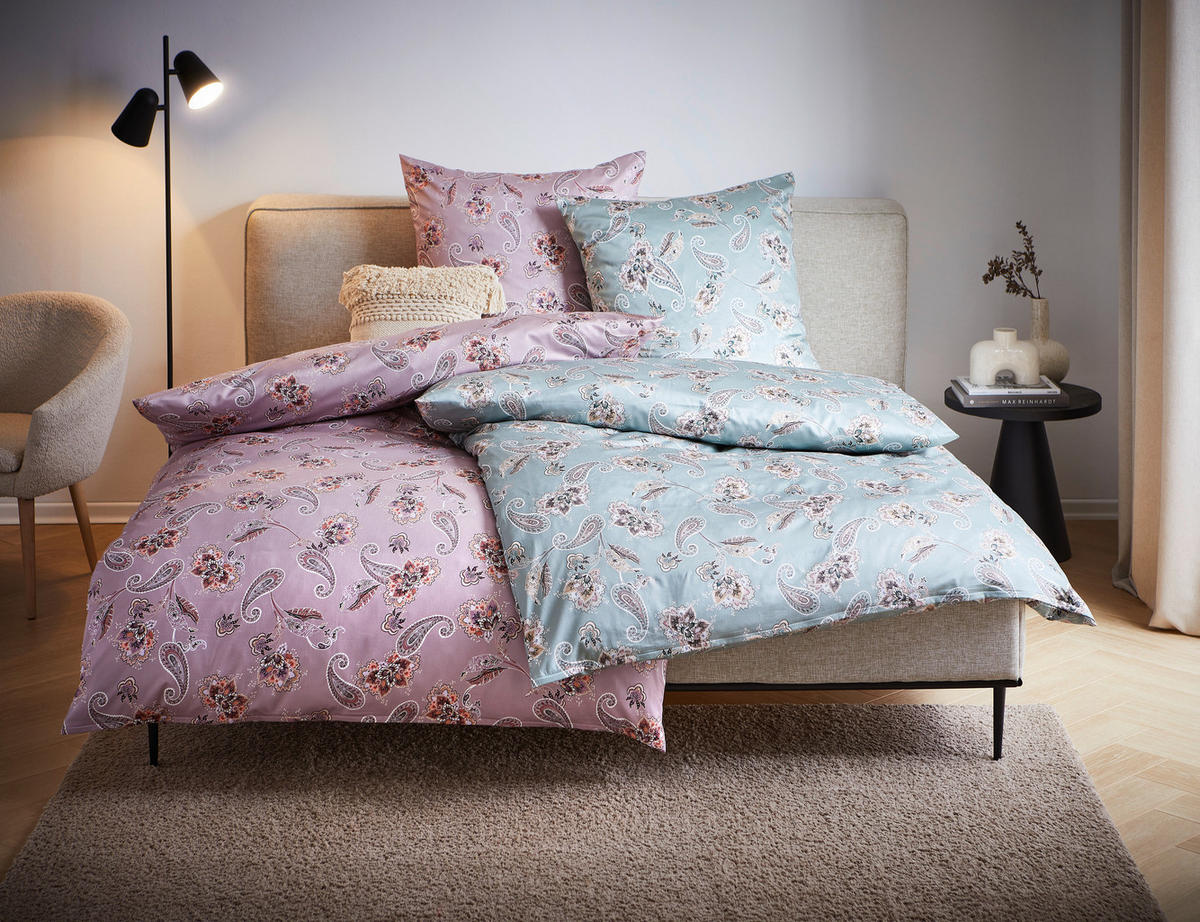 BETTWÄSCHE Satin 135/200 cm  - Mauve, Basics, Textil (135/200cm) - Estella