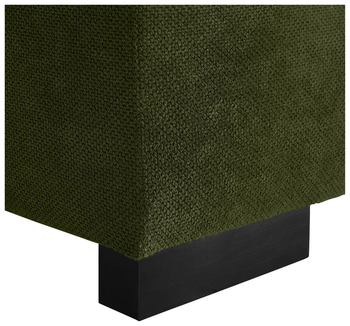 ECKSOFA Dunkelgrün Webstoff  - Dunkelgrün/Schwarz, KONVENTIONELL, Holz/Textil (283/244cm) - Carryhome