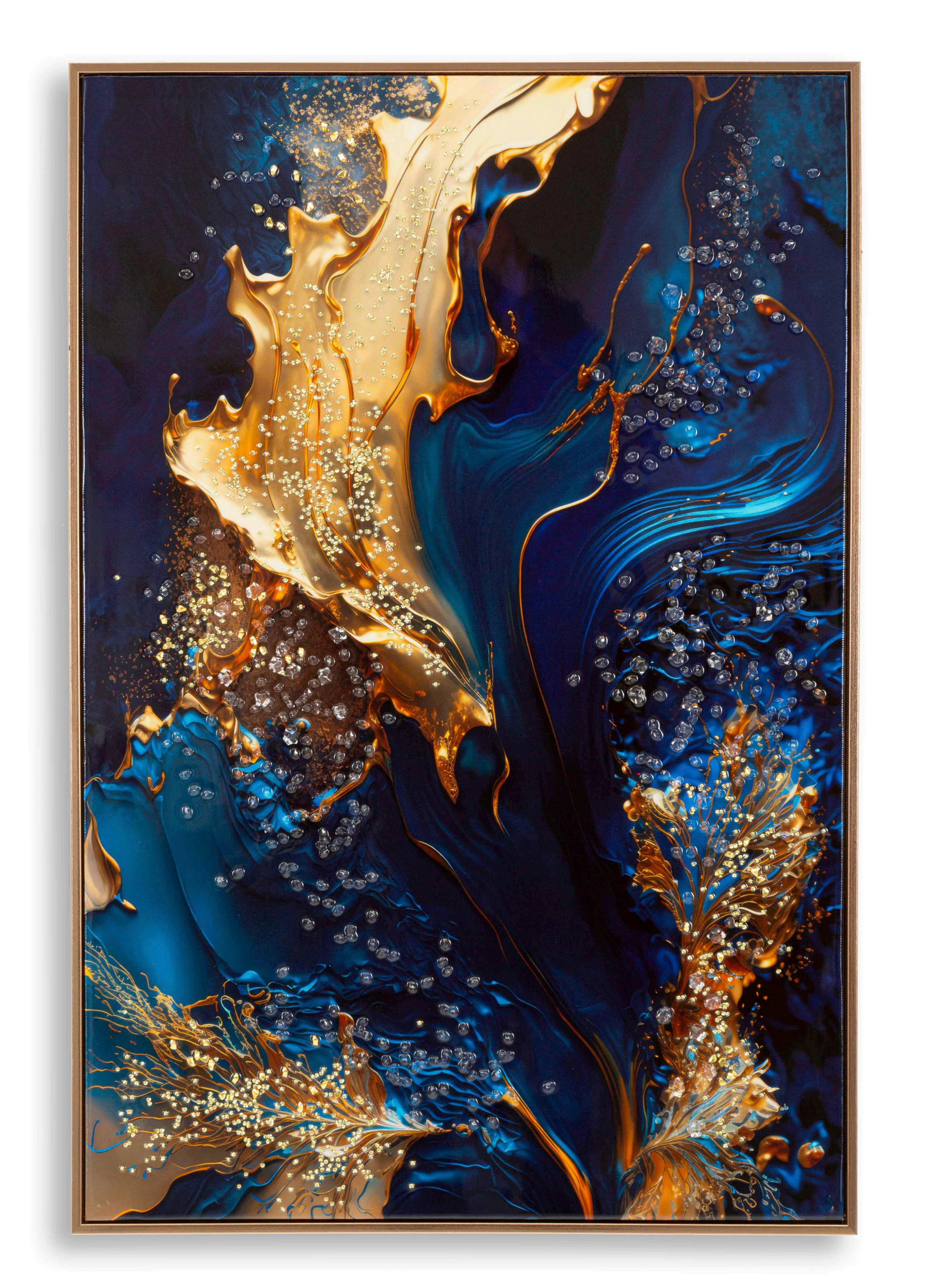 LEINWANDBILD Abstraktes  - Goldfarben, Basics, Holz/Kunststoff (60/90/4cm)