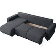 ECKSOFA Anthrazit Webstoff  - Anthrazit/Schwarz, MODERN, Kunststoff/Textil (150/240cm) - Xora