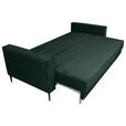 SCHLAFSOFA Cord Dunkelgrün  - Dunkelgrün/Schwarz, KONVENTIONELL, Textil/Metall (222/93/98cm) - Carryhome