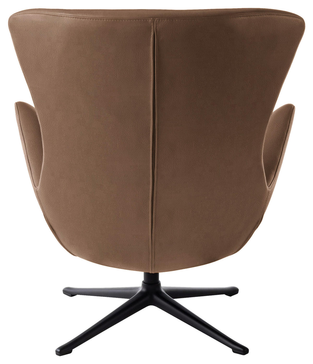 OHRENSESSEL in Hellbraun  - Hellbraun/Schwarz, Design, Leder/Metall (84/104/96cm) - home24
