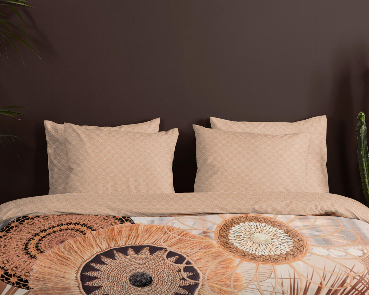 BETTWÄSCHE HIP Satin 140/200 cm  - Sandfarben/Beige, KONVENTIONELL, Textil (140/200cm)