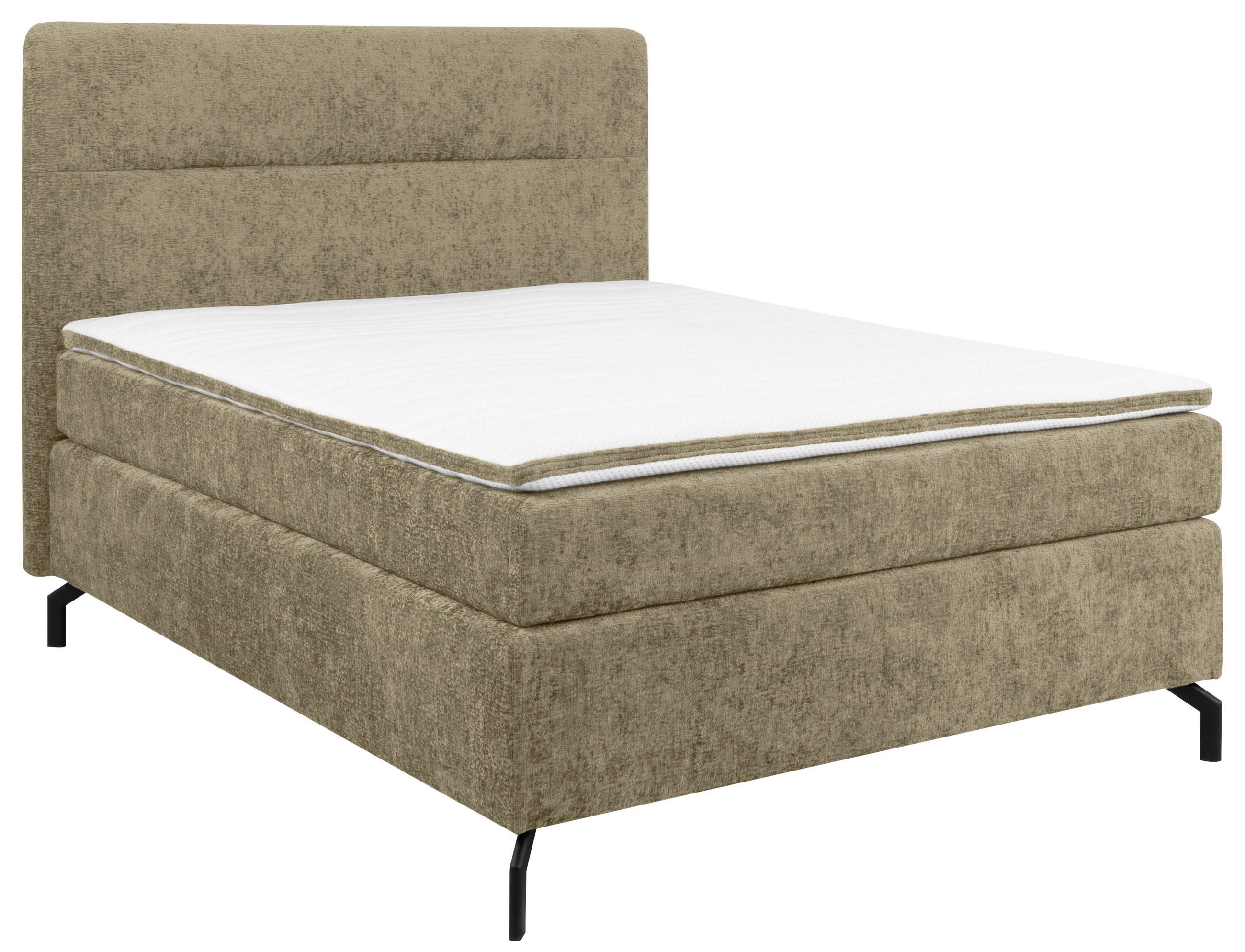 BOXSPRINGBETT 140/200 cm  in Cappuccino  - Schwarz/Cappuccino, Design, Textil/Metall (140/200cm) - Esposa