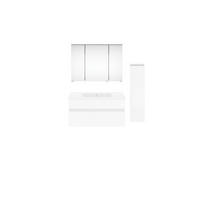 BADEZIMMER 120 cm  - Weiss Hochglanz/Weiss, Konventionell, Keramik/Holzwerkstoff (120cm) - Puris