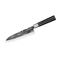 NOŽ SANTOKU  SUPER 5        32,5 cm    jeklo - srebrne barve/črna, Basics, kovina/leseni material (32,5cm) - Samura