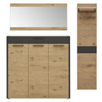 GARDEROBE Anthrazit, Eichefarben  - Eichefarben/Anthrazit, Design, Holz (180/193/37cm) - Dieter Knoll