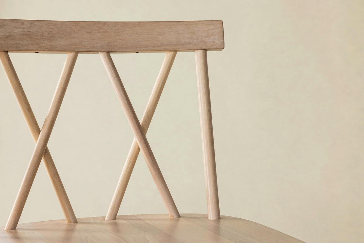 BARHOCKER-SET Weiß Kautschukholz abwischbar  - Weiß, Design, Holz (43/90/44cm) - Livetastic