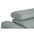 ECKSOFA in Webstoff Grau  280/205 cm  - Schwarz/Grau, Design, Textil/Metall (280/205cm) - Xora