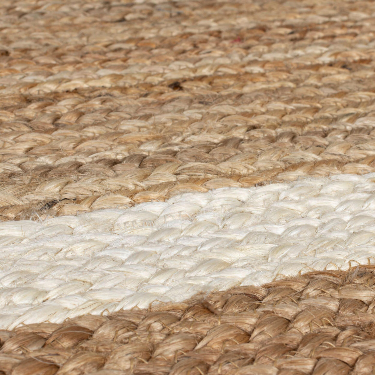 HANDWEBTEPPICH 170/120 cm Naturfarben, Weiß  - Naturfarben/Weiß, Basics, Textil (170/120cm)