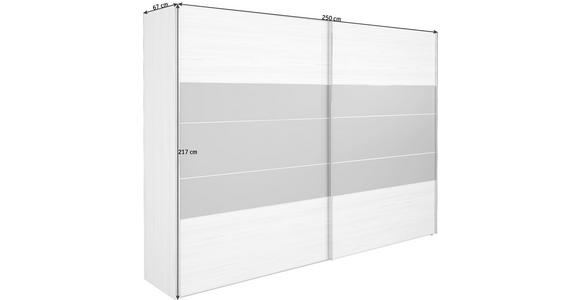 SCHWEBETÜRENSCHRANK in Hellbraun, Lärchefarben - Chromfarben/Hellbraun, KONVENTIONELL, Holzwerkstoff (250/217/68cm) - Voleo
