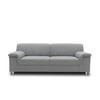 3-SITZER-SOFA Webstoff Silberfarben  - Chromfarben/Silberfarben, KONVENTIONELL, Textil/Metall (190/72/80cm) - MID.YOU