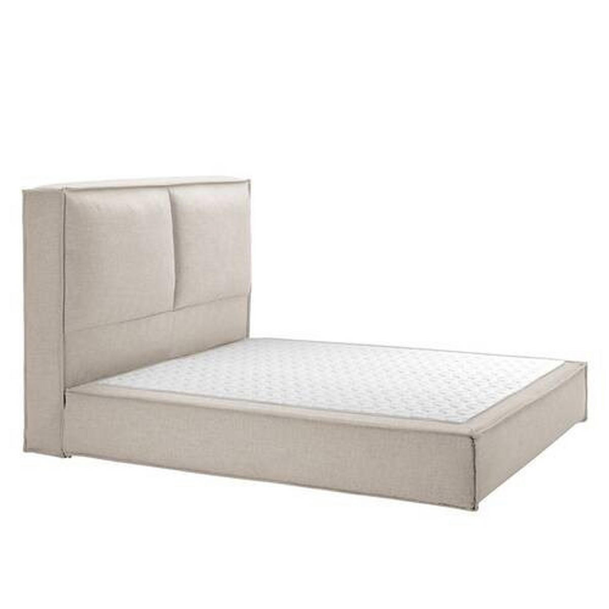BOXSPRINGBETT 180/200 cm  in Beige  - Beige, Design, Textil (180/200cm) - home24
