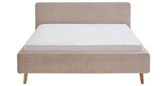 POLSTERBETT inkl. Bettkasten 160/200 cm  in Beige  - Eichefarben/Beige, Design, Holz/Textil (160/200cm) - Xora