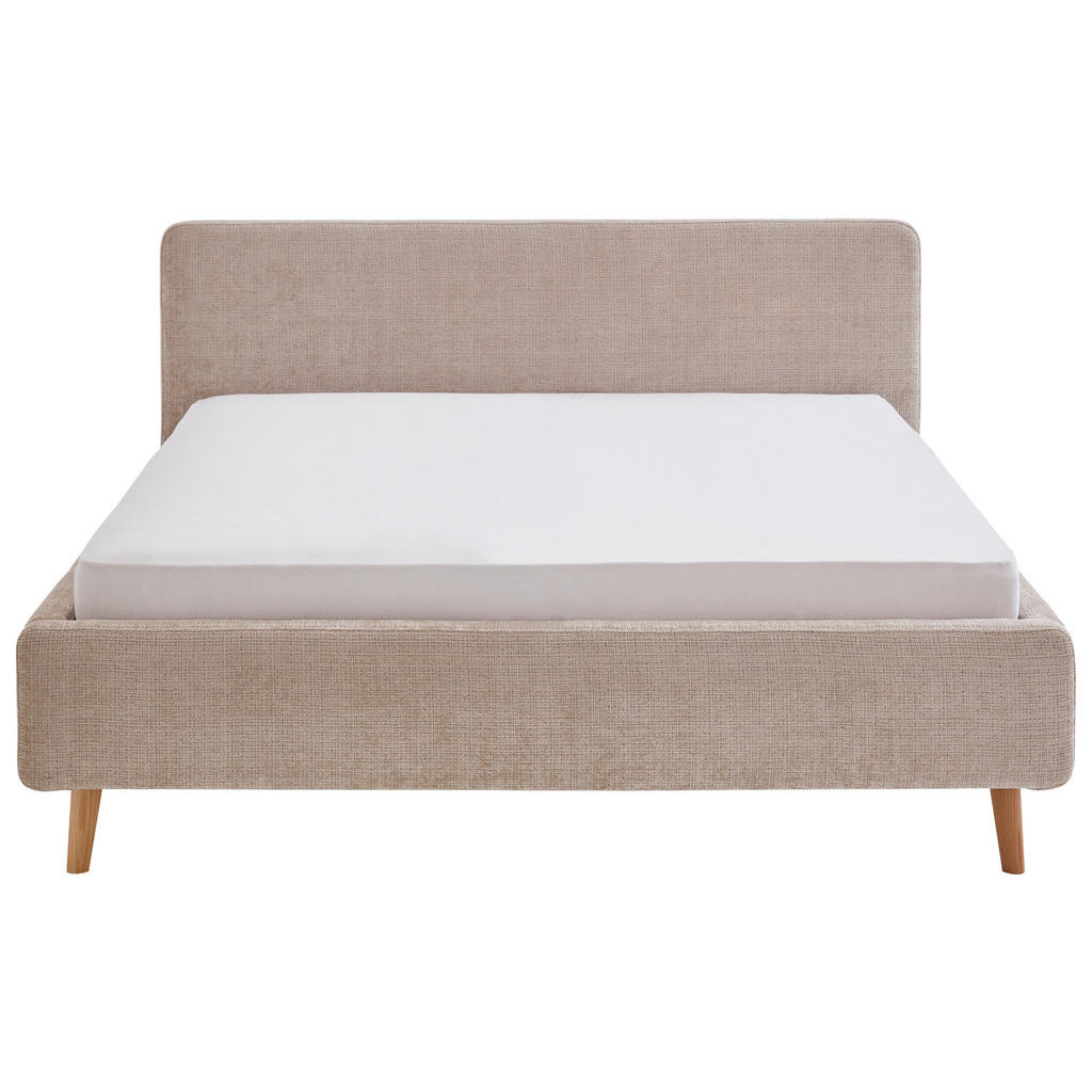 Thumbnail - Xora Polsterbett, Beige, Textil, Eiche, massiv, H2 + H3, Höhe ca. 20 cm, 180x200 cm, Reach, Wendematratze,Lattenrost, Ma...