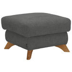 HOCKER Flachgewebe Grau  - Eichefarben/Grau, MODERN, Holz/Textil (65/47/65cm) - Valnatura