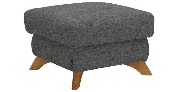 HOCKER Flachgewebe Grau - Eichefarben/Grau, MODERN, Holz/Textil (65/47/65cm) - Valnatura