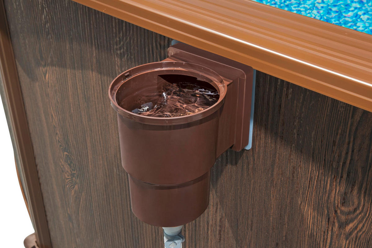 POOL SET 56384 460/132 cm  - Blau/Dunkelbraun, KONVENTIONELL, Kunststoff/Metall (460/132cm) - Bestway
