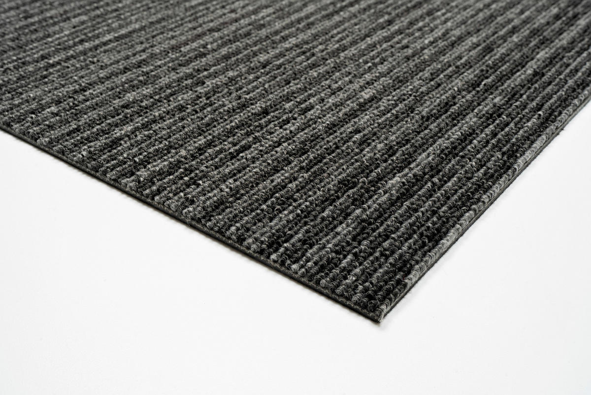 TEPPICHFLIESE Astra Stripe 478 50/50 cm  in Grau  - Grau, Basics, Textil (50/50cm)