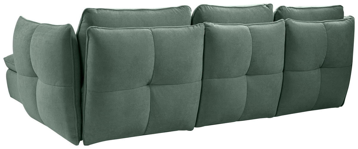 ECKSOFA in Grün  - Schwarz/Grün, Modern, Textil/Metall (262/178cm) - MID.YOU