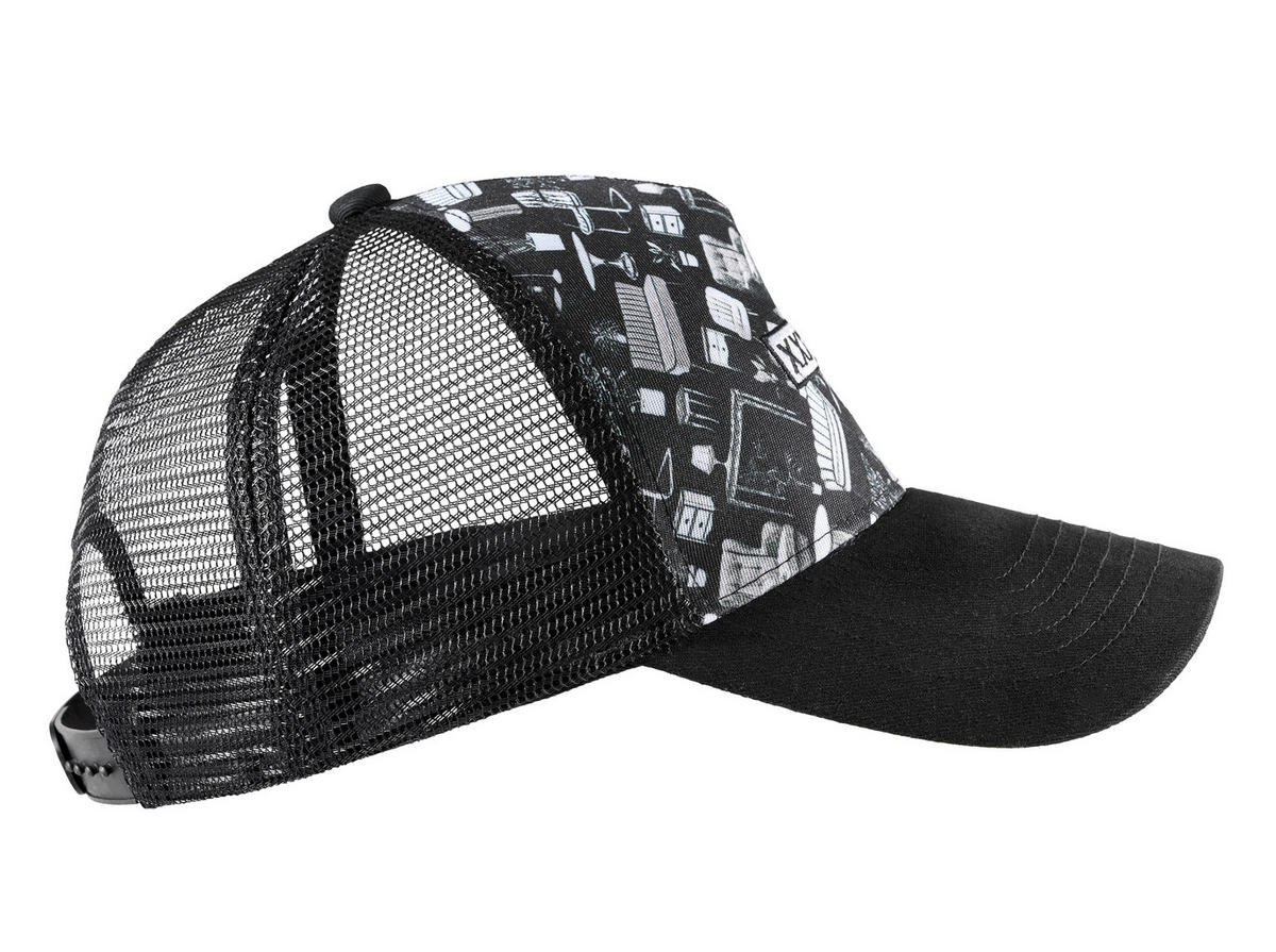 BASEBALLKAPPE - Schwarz/Weiß, Design, Textil