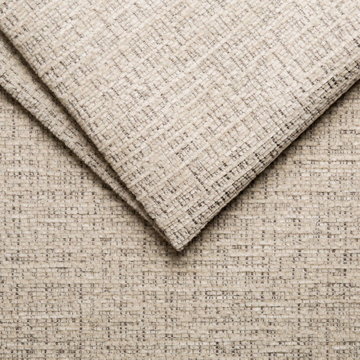 BIGSOFA Chenille Beige  - Beige/Schwarz, MODERN, Textil/Metall (300/112/121cm) - Xora