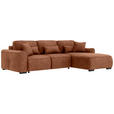 ECKSOFA Terracotta Chenille  - Terracotta/Grau, KONVENTIONELL, Kunststoff/Textil (293/205cm) - Carryhome