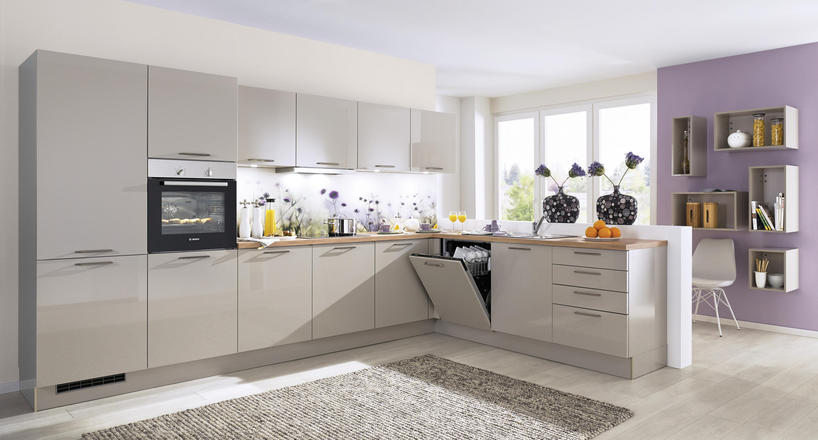 BUCĂTĂRIE LA COMANDĂ   - cașmir, Design, material pe bază de lemn - Moderano