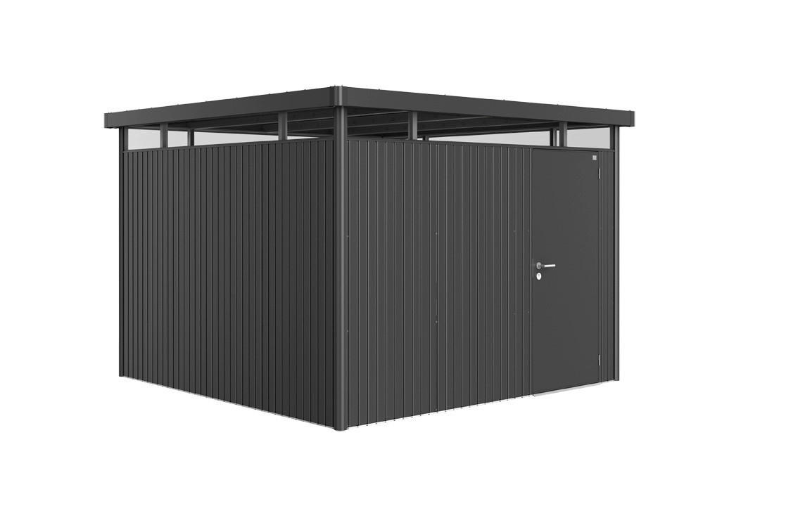 GERÄTEHAUS 314,3/221/314,3 cm  - Dunkelgrau, Basics, Metall (314,3/221/314,3cm) - Biohort