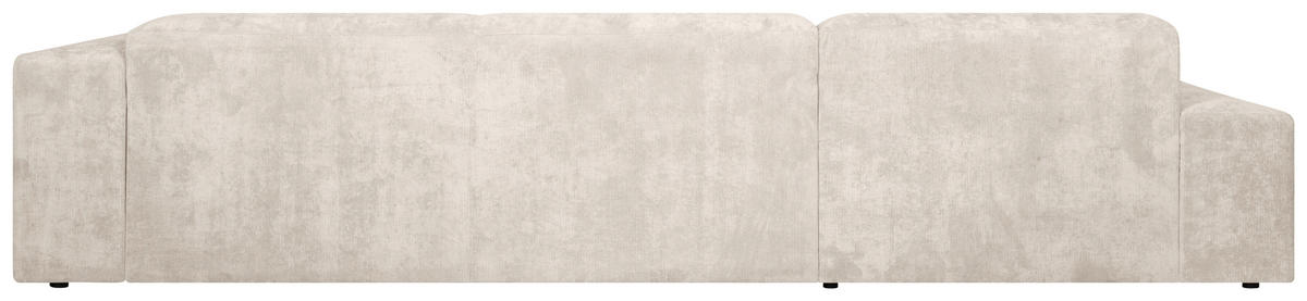 ECKSOFA HANNAH Creme Cord  - Creme/Schwarz, Design, Kunststoff/Textil (170/343cm) - MID.YOU