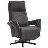 RELAXSESSEL in Leder Dunkelbraun  - Dunkelbraun/Schwarz, Design, Leder/Metall (83/112/87-174cm) - Valdera