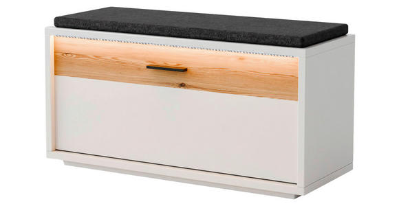 GARDEROBENBANK  in 95/46/37 cm  - Eichefarben/Anthrazit, Design, Holzwerkstoff/Metall (95/46/37cm) - Xora