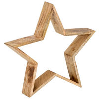 DEKOSTERN  - Naturfarben, LIFESTYLE, Holz (36/36/7cm) - X-Mas