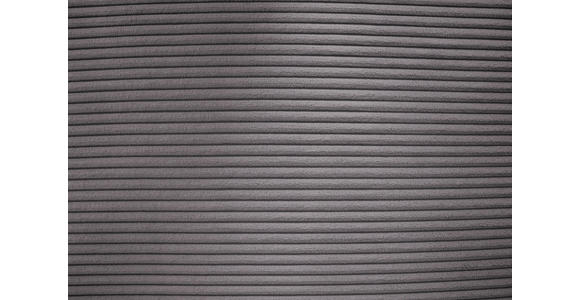 ECKSOFA inkl. Funktionen Dunkelgrau Cord  - Dunkelgrau/Silberfarben, Design, Textil/Metall (226/257cm) - Xora