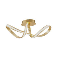 PLAFONIERĂ CU LED - auriu, Design, plastic/metal (64/24/24,5cm)
