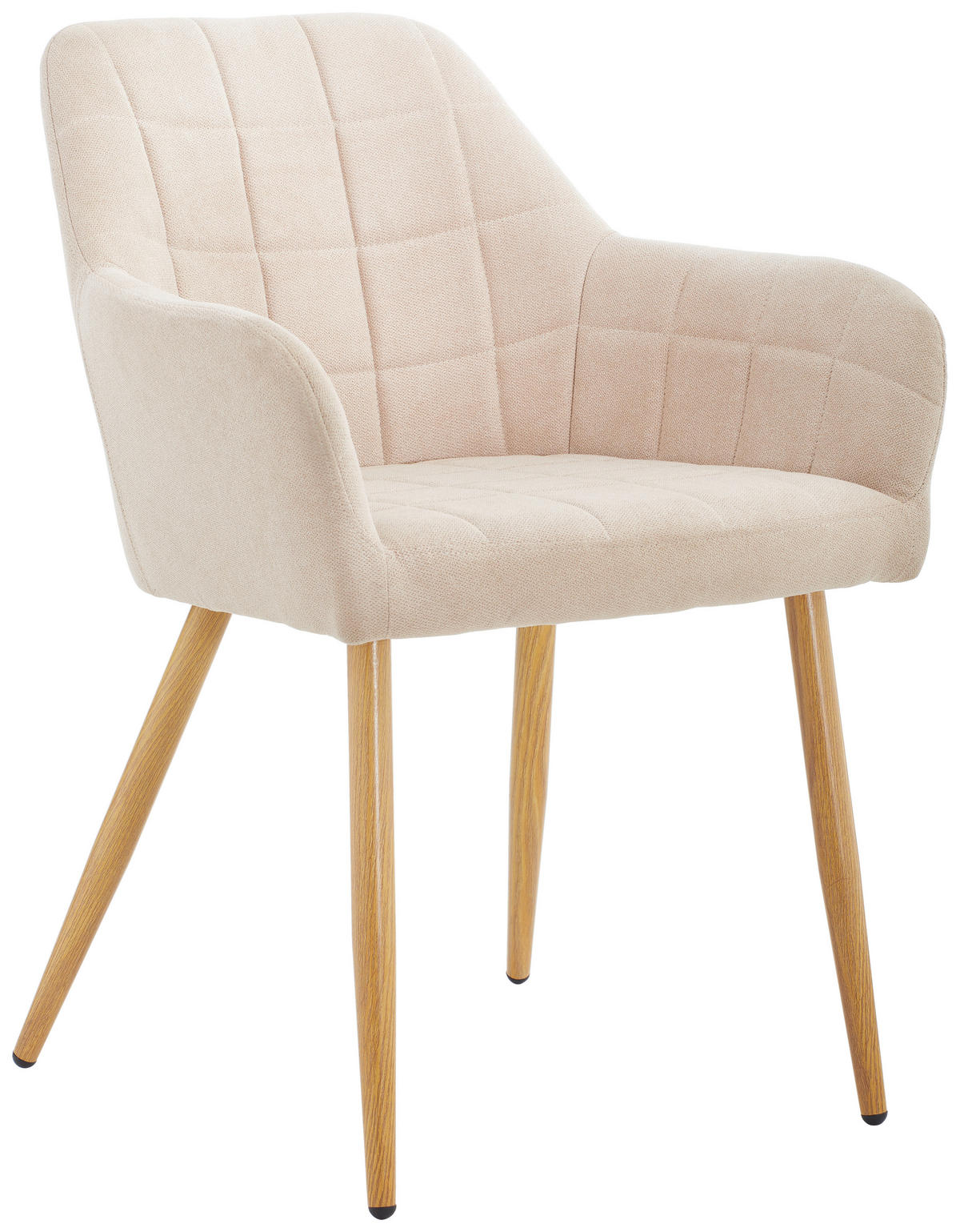 ARMLEHNSTUHL  in Eisen Samt  - Hellbraun/Eichefarben, MODERN, Textil/Metall (57/82/60cm) - MID.YOU