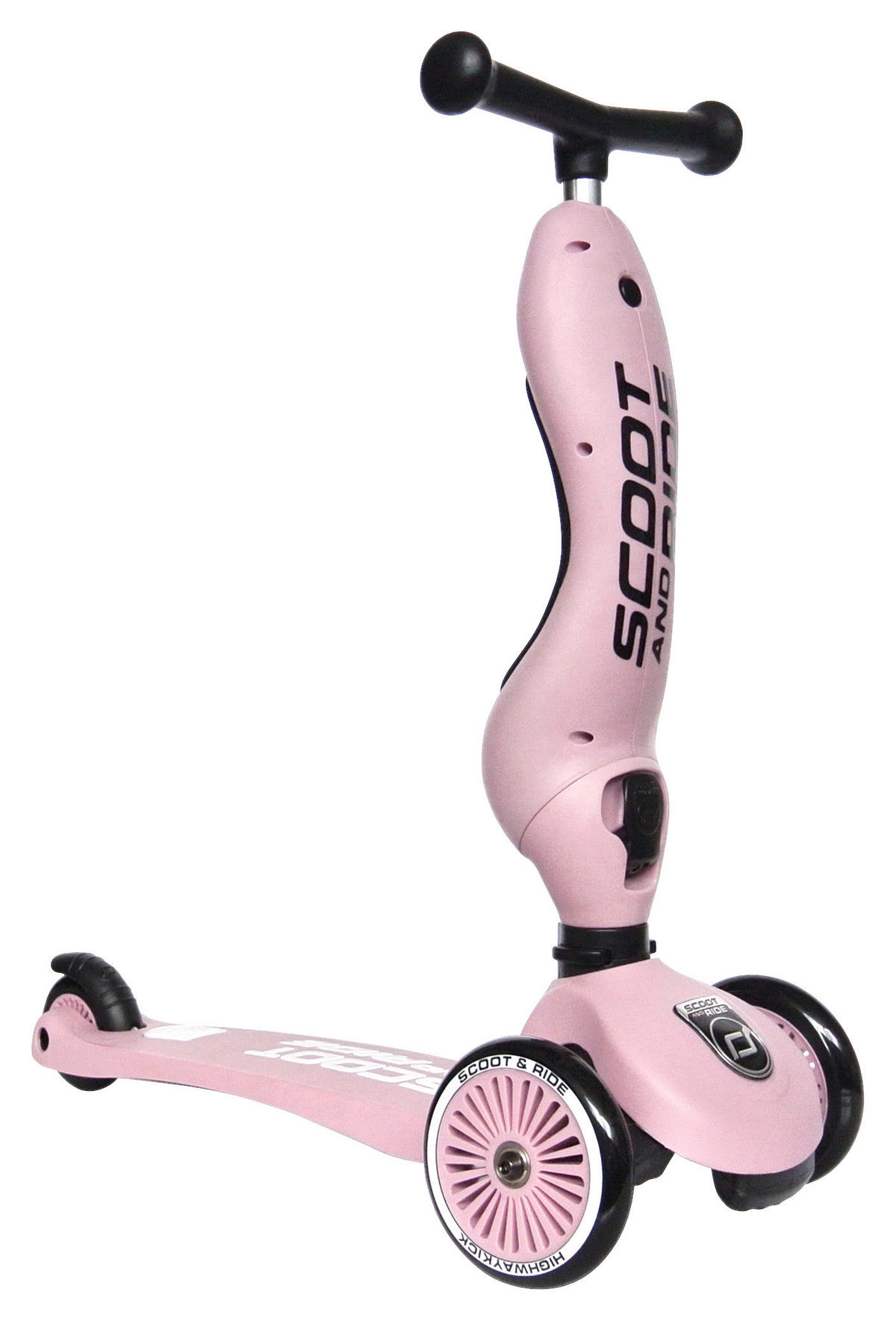 2IN1-KINDERSCOOTER Highwaykick 1  - Rosa, Trend, Kunststoff/Metall (24/37/55cm) - Scoot and Ride