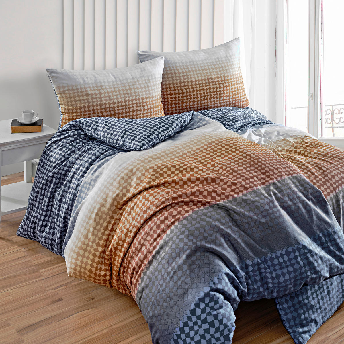 BETTWÄSCHE 2-teilig Satin 140/220 cm  - Dunkelblau, Basics, Textil (140/220cm) - Florella