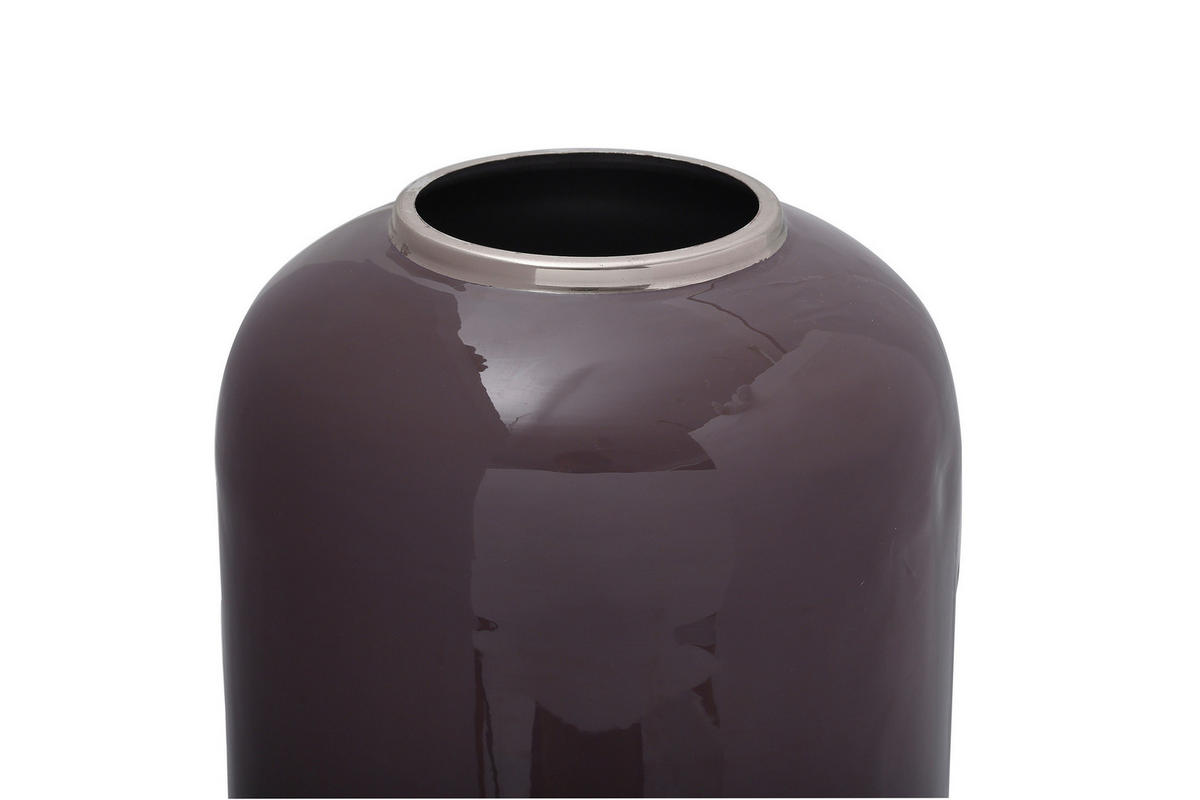 PODLAHOVÁ VÁZA, kov, 69 cm - barvy stříbra/fialová, Trend, kov (24/69cm)
