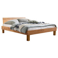 BETT 200/200 cm,  in Wildeiche,  - Wildeiche/Eichefarben, Natur, Holz (200/200cm) - Hasena