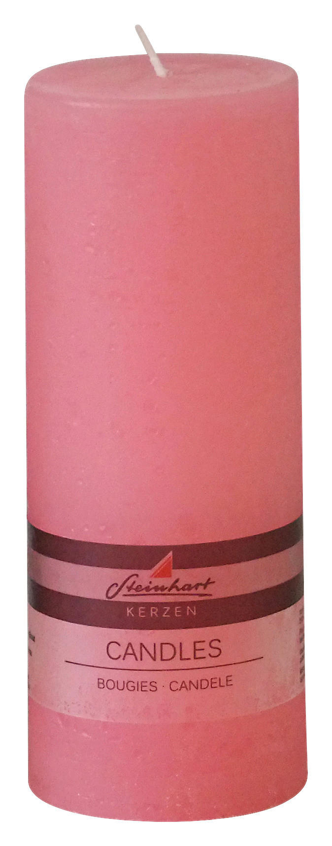 STUMPENKERZE  - Rosa, Basics (7,8/20cm) - Steinhart