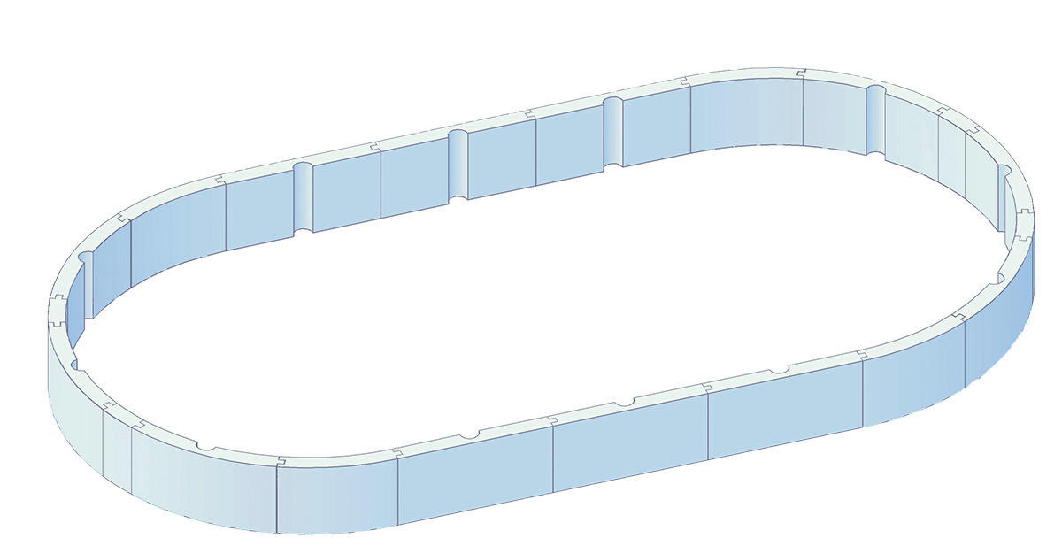 XXXLutz Pool-Isolationsset Weiß 370x60x730 cm