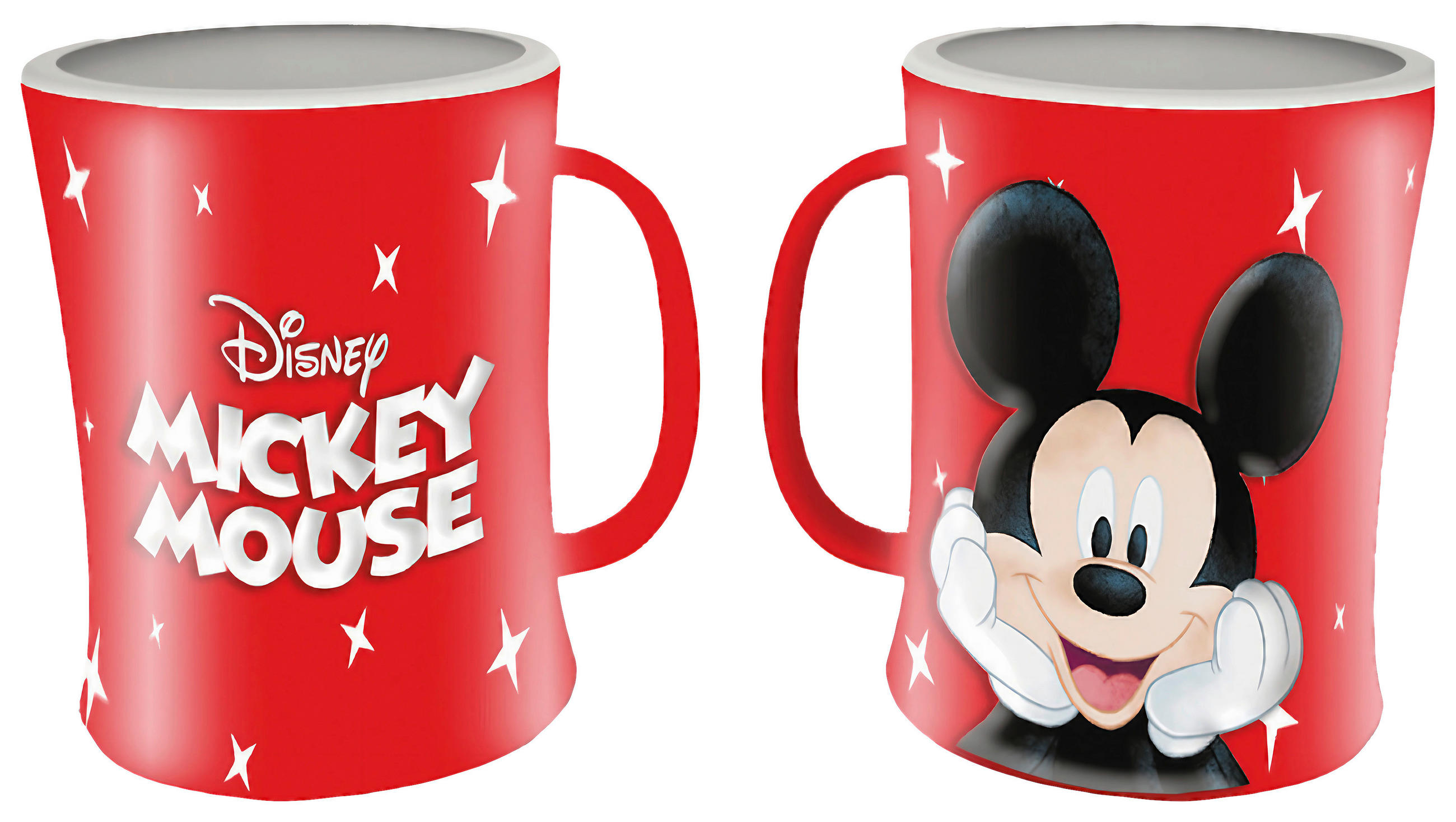 KINDERTASSE Mickey Mouse Steinzeug  - Hellrot, Basics, Keramik (13/11,5/9,5cm) - Disney